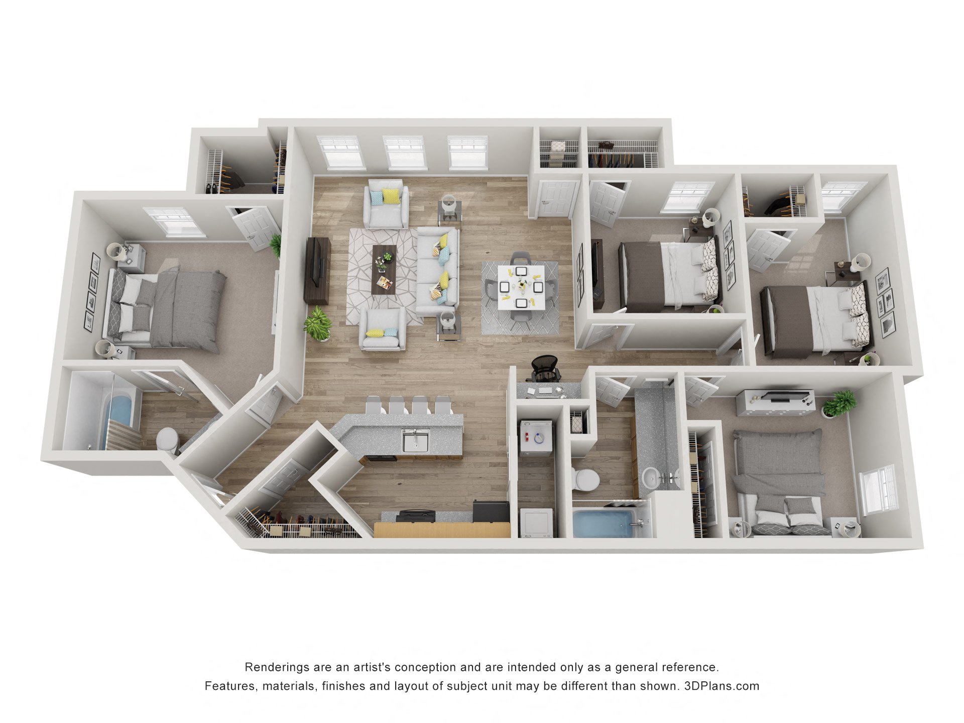 Floor plan layout diagram for Hackberry